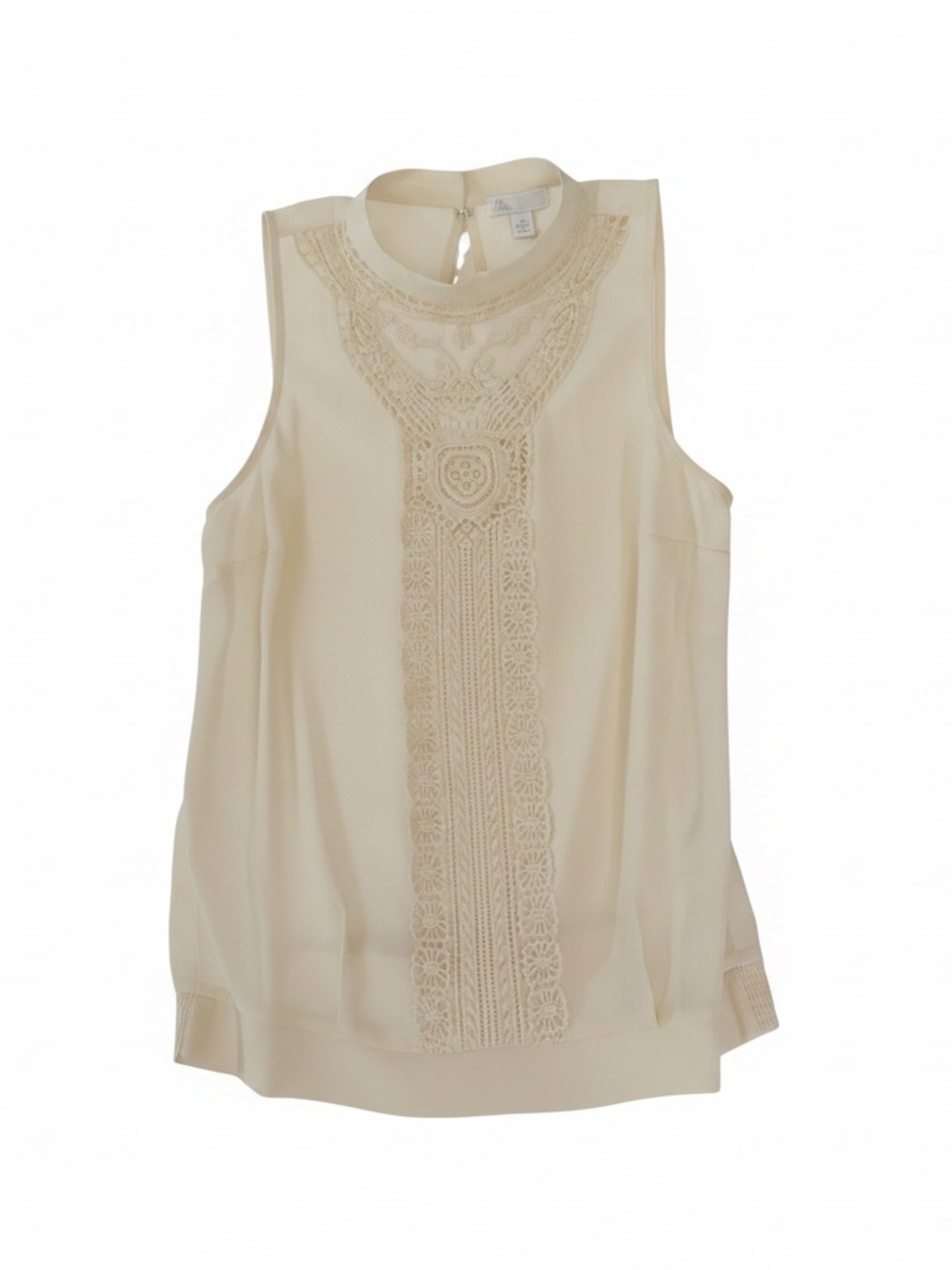 Chelsea & Violet Cream Lace-Front Sleeveless Camisole